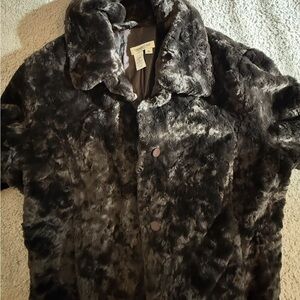 Coldwater Creek Dark Brown Teddy Jacket